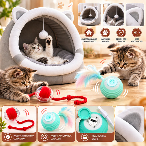 Casetta gatto giochi - casetta,