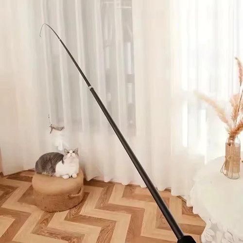 Giocattolo per gatti con asta - con,